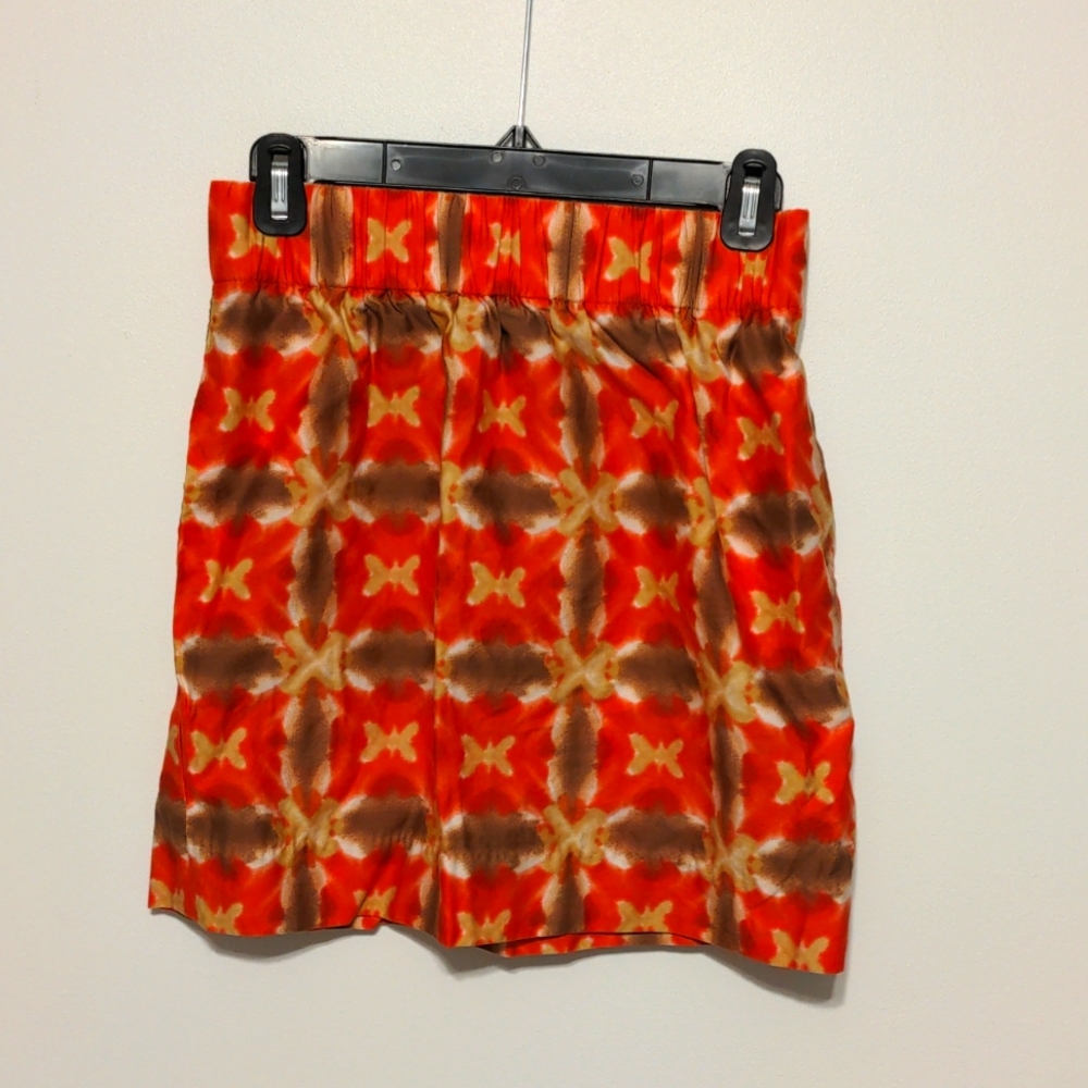 🌈3 for $12🌈 J. Crew Stretch Cotton Ikat Spring & Fall Mini Skirt Sz 0